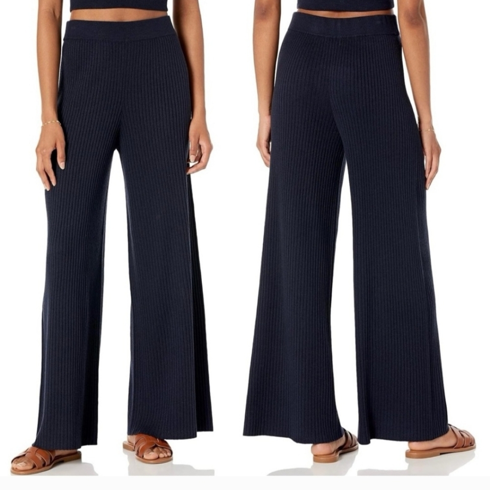 THE DROP, Black Ribbed Pants.